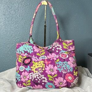 Vera Bradley Flutterby Pleated Shoulder Bag Summer 2014 Pattern Retired USED